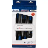 Набор отверток ударных КОБАЛЬТ, Ultra Grip, S2, 6 шт, коробка