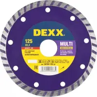 Диск алмазный сегментный 115х7х22,2 мм, DEXX "ТУРБО", для УШМ