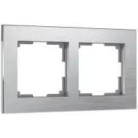 Рамка двухместная Werkel Aluminium, алюминий, WL11-Frame-02 , W0021706