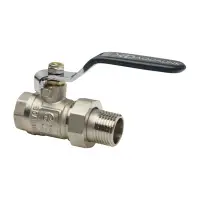 Кран шаровой со сгоном прямой FM 1 U гайка-штуцер ручка AQualink