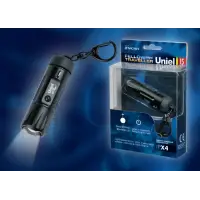 Фонарь мини Uniel Премиум «Compact fellow traveller», алюминиевый корпус, 1 Nichia 0, 5mm LED 3.6V 70mAh Ni-MH, черный, P-KL025-B Black