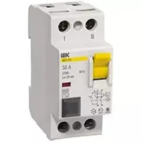 Выключатель автоматический диф. тока (УЗО) 2п ВД1-63 25А 3кА х-ка AC IEK MDV10-2-025-030