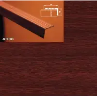 Порог АПУ 003 алюминиевый 1800*24*18 мм угловой (37-орех темный)