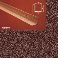 Порог АПУ 009 алюминиевый 1800*20*20 мм угловой внутренний (06 - медный антик)