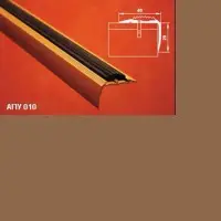 Порог АПУ 010 алюминиевый 1800*40*20 мм угловой с резинками (04 бронза)