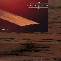 Порог АПС 012 алюминиевый 2700*100*3,5 мм одноуровневый (15 дуб темный)