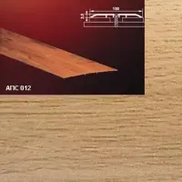 Порог АПС 012 алюминиевый 2700*100*3,5 мм одноуровневый (30 - бамбук)