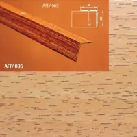 Порог АПУ 005 алюминиевый 2700*20*20 мм угловой наружный (10 акация)