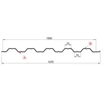 Профнастил "Металлпрофиль" НС-35(Тип), 0.5 мм Norman, PE, RAL ** 1.06 * м2
