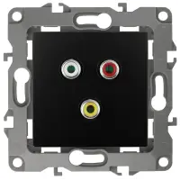 Розетка RCA Эра12 IP20, антрацит, арт.12-3113-05