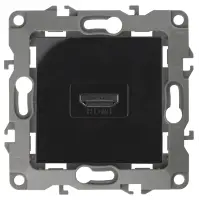 Розетка HDMI Эра12 IP20, чёрный, арт.12-3114-06