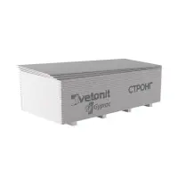 Гипсокартон ГКЛ Vetonit (Gyproc) Стронг ГСП-R-УК высокопрочный 2500*1200*15 мм
