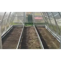 Комплект грядок оцинкованный для теплицы (3x4м) размер 1*3,85м, высота 20см (2шт)