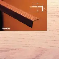 Порог АПУ 003 алюминиевый 1350*24*18 мм угловой (34 ясень светлый)