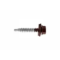 Саморез кровельный 5,5x19 сверло №3 (шоколад) RAL 8017 (уп 250шт)
