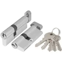 Цилиндр Ajax (Аякс) с вертушкой AX102/80 mm (30+10+40) CP хром 5 ключей(39847)