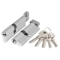 Цилиндр Ajax (Аякс) с вертушкой AX202/90 mm (40+10+40) CP хром 5 ключей