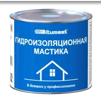Мастика BITUMAST гидроизоляционная 2л. РАСХОД от 0.5 кг/м.кв