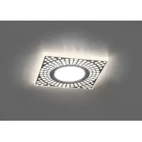 Светильник точечный Feron CD952 со светодиодной подсветкой 15LED*2835 SMD 4000K, MR16 50W G5.3 белый матовый, хром*