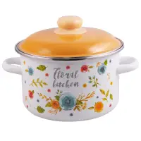 Кастрюля Appetite Floral kitchen 6RD181M эмаль 3л