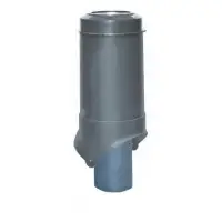 Выход канализации KROVENT Pipe-VT IS (серый) 125/100 изол./500