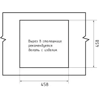 Мойка кварцевая ЭкоМ 4848 1-чаша 480*480мм цвет серый, арт.4848 серый