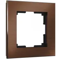 Рамка одноместная Werkel Aluminium, коричневый алюминий, WL11-Frame-01