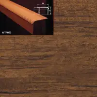 Порог АПУ 002 алюминиевый 2700*55*43 мм угловой (41-дуб коньячный)