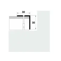 Порог АПУ 007 алюминиевый 2700*30*30 мм угловой наружный (00 неокрашенный)