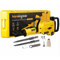 Молоток отбойный Hanskonner HRH2150VC, 2100Вт, 50Дж, HEX, пика, долото 30х400, кейс