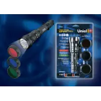 Фонарь ручной Uniel Премиум «fighting spirit-550 max», алюминиевый корпус, MC-E CREE LED, 2 х CR123A, черный, P-ML076-BB Black