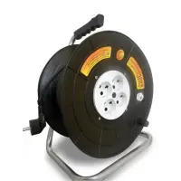 Удлинитель на катушке без заземления 4 гнезда 40 метров 14А, 2х1,5мм2 КГ Россия РБК-4