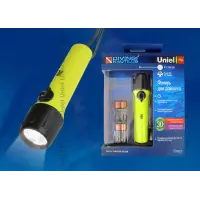 Фонарь ручной Uniel Премиум «Diving – Nautilus», пластик, XP-C Cree LED, 4 х ААA, желтый, P-WP011-BB Yellow