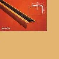 Порог АПУ 010 алюминиевый 900*40*20 мм угловой с резинками (02 золото)