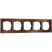 Рамка пятиместная Werkel Aluminium, коричневый алюминий, WL11-Frame-05