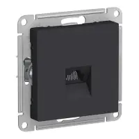 Механизм розетки компьютерной 1-местной СП AtlasDesign RJ45 карбон Systeme Electric ATN001083