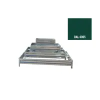 Цветник четырехярусный прямоугольный RAL 6005 из металлополосы, h= 20 см