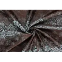 Портьера "Амелия" шоколад-мята 180*260см