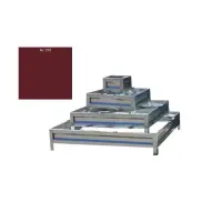 Цветник четырехярусный квадратный RAL 3005 из металлополосы, h= 20 см