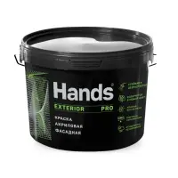 Краска ВД фасадная супербелая Hands ФАСАД ПРО (EXTERIOR PRO) 3кг