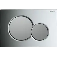Клавиша смывная GEBERIT Sigma 01, двойной смыв, хром глянцевый / хром матовый
