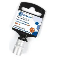 Головка торцевая 1/4", 11 мм, Cr-V, КОБАЛЬТ, подвес