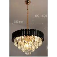 Люстра SIMONA86 8хЕ14-480х890-BKGD/CRYSTAL-220-IP20