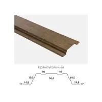 Штакетник металлический Grand Line прямоугольный двусторонний 0.45 мм, Принт Элит **, ширина 118мм, длина *пог.м