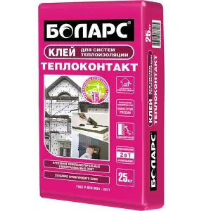 Клей БОЛАРС ТЕПЛОКОНТАКТ для систем теплоизоляции 25 кг