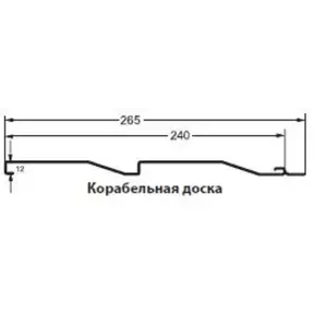 М/Сайдинг Сатин RAL **, Корабельная Доска, толщина 0.5мм, размер 0,265*м2