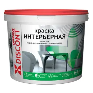Краска ВД ОРЕОЛ ДИСКОНТ интерьерная белая матовая 3,0 кг 3150