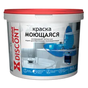 Краска ВД ОРЕОЛ ДИСКОНТ интерьерная моющаяся белая матовая 6,5 кг 6519