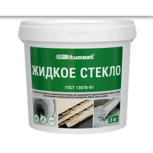 Клей ЖИДКОЕ СТЕКЛО BITUMAST 3кг