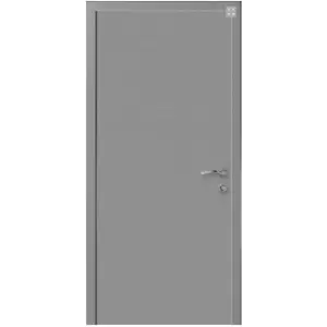 Дверь КАПЕЛЬ глухая 600*2000мм темно-серая (RAL 7040) (полотно, врезка под замок, коробка 2,5 шт)